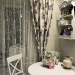 Provence curtains with purple flowers