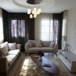 curtains with stretch ceiling decor ideas