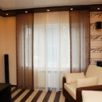 curtains with stretch ceiling photo decoration