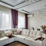 curtains with stretch ceiling design ideas