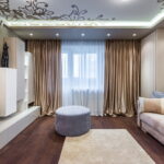 curtains with stretch ceiling decor