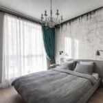 curtains gray color photo design