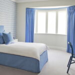 blue curtains decor photo