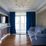 blue curtains design ideas