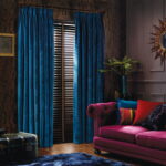 blue curtains types