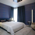 blue curtains design photo