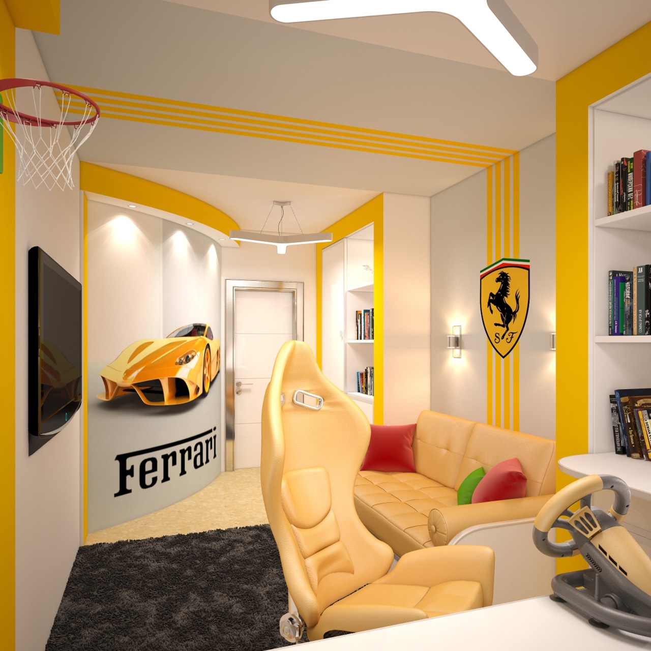 sporty style in a teenager's room