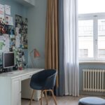 three-layer curtains in the teenager's room