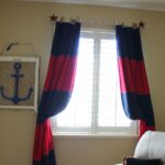 curtains in a teenager's room with an anchor