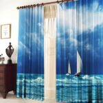 sea ​​curtains with landscape