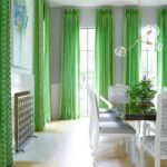 sea ​​curtains green long