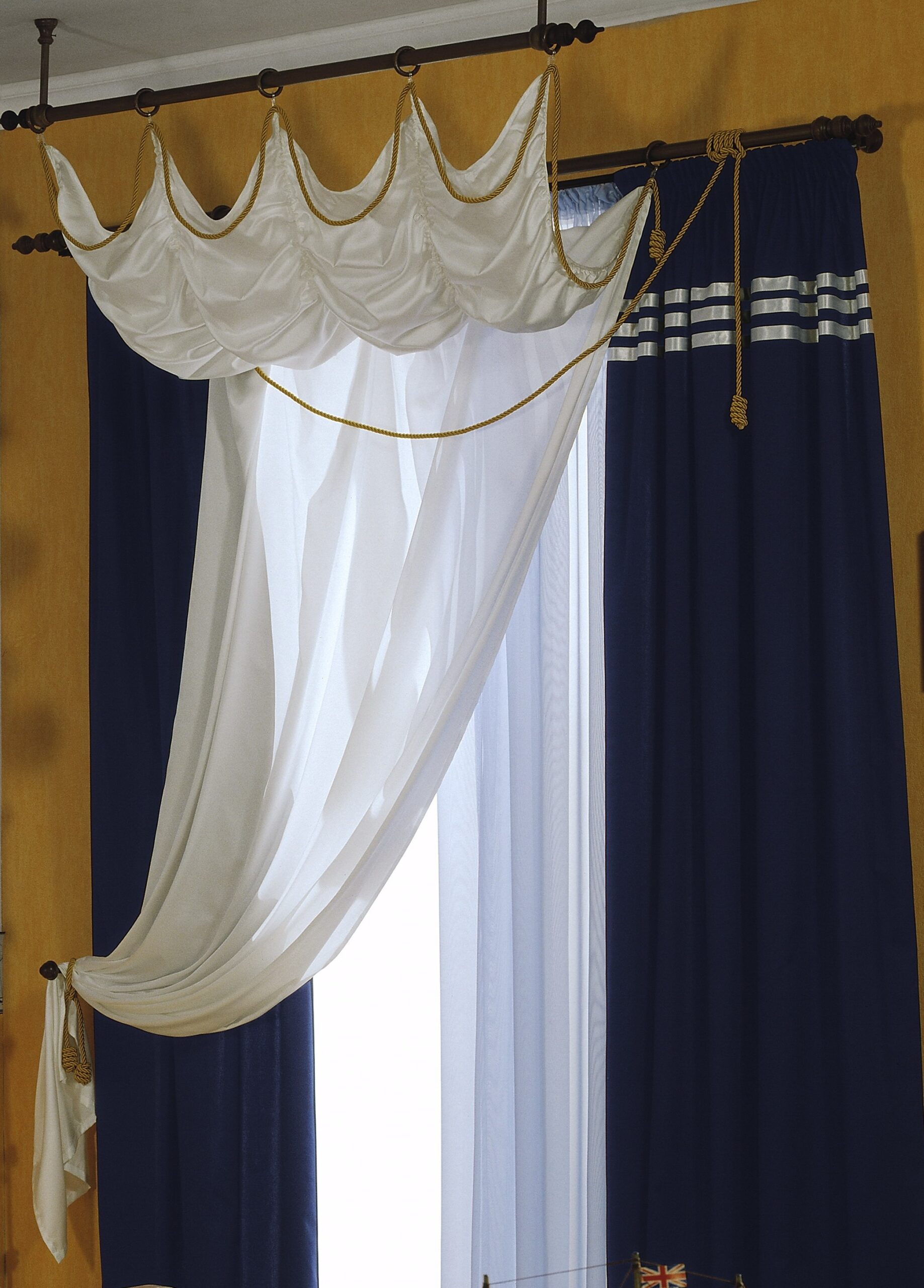 sea ​​curtain with sail