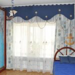 marine curtains with lambrequin