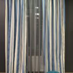 narrow vertical striped curtains