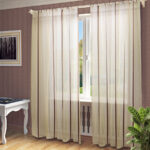 cream striped curtains