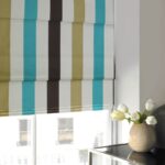 striped roman blinds