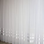 curtains striped tulle white