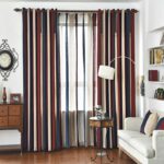 dark striped curtains