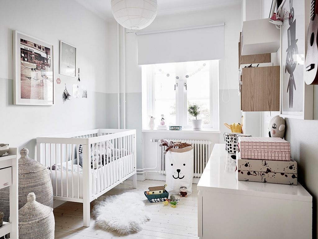 scandinavian curtains for the nursery