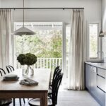 scandinavian curtains long in the kitchen