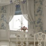 curtains country blue