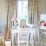 country curtains long with a table