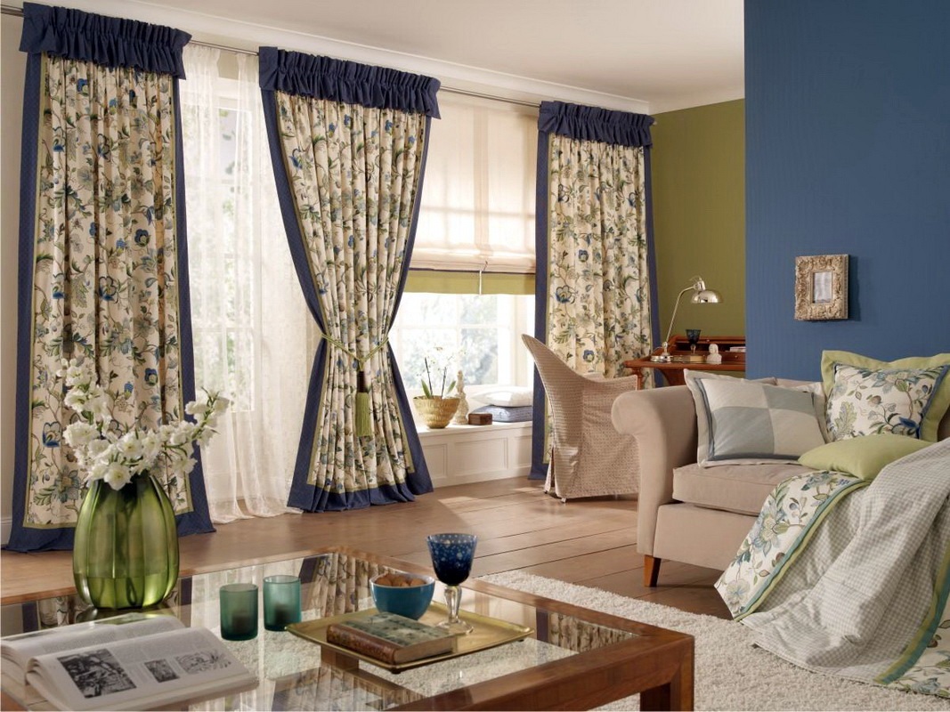 roman blinds in the living room