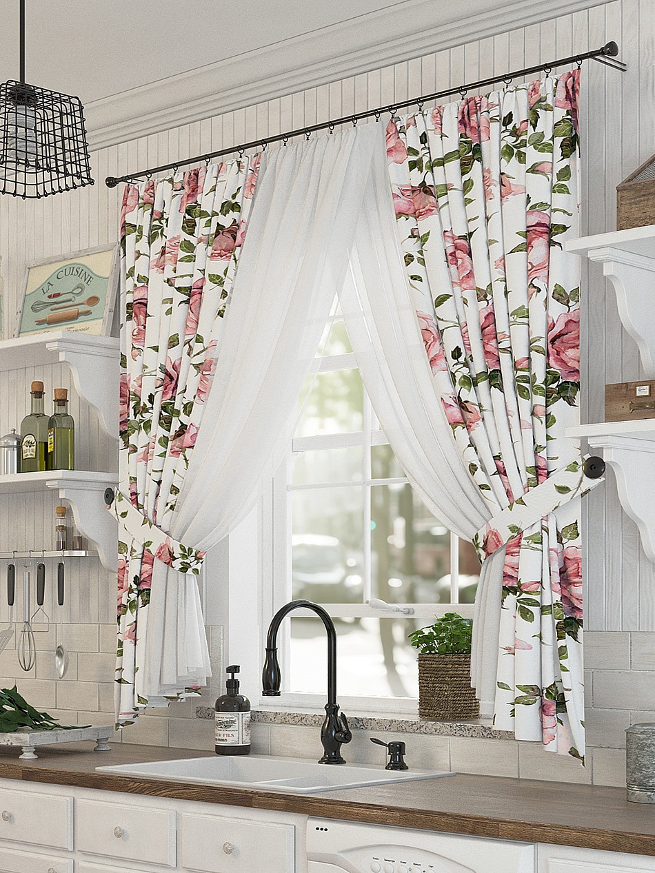 kitchen curtains provence