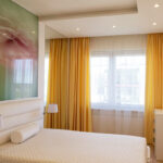 curtains yellow color photo decoration