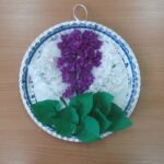 lilac on a round plate