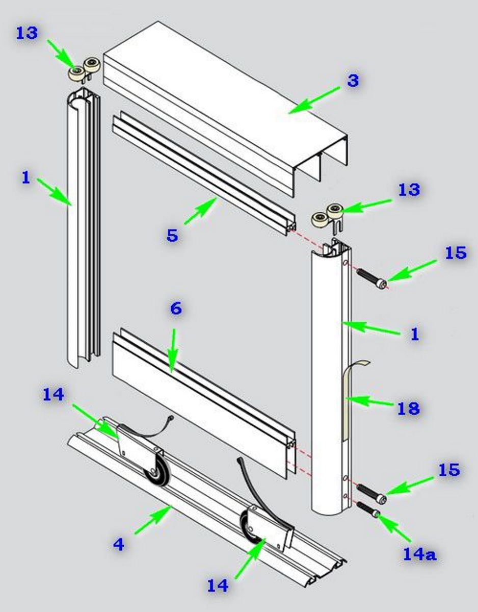 schéma d'assemblage de porte de garde-robe