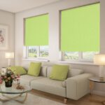 roller blinds light green