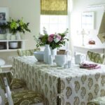 tablecloth with cucumbers