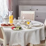 silk tablecloth white