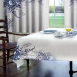 tablecloth with blue pattern