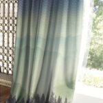 gabardine curtains with Christmas tree