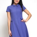 gabardine dress blue