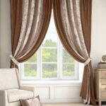 gabardine curtains brown