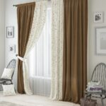 gabardine curtains beige