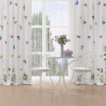 gabardine curtains with fine pattern