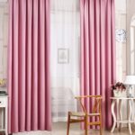 gabardine curtains pink