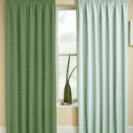 green two-tone gabardine curtains