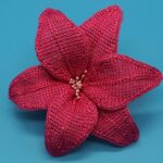 flower red knitted