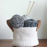 tunisian knitting basket