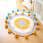 tapis tunisien en tricot rond