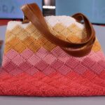 tunisian knit bag with handles