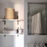 shelving in the bathroom