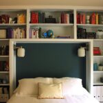 shelving above the bed