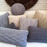 long knitted pillows