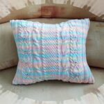 knitted colored pillows